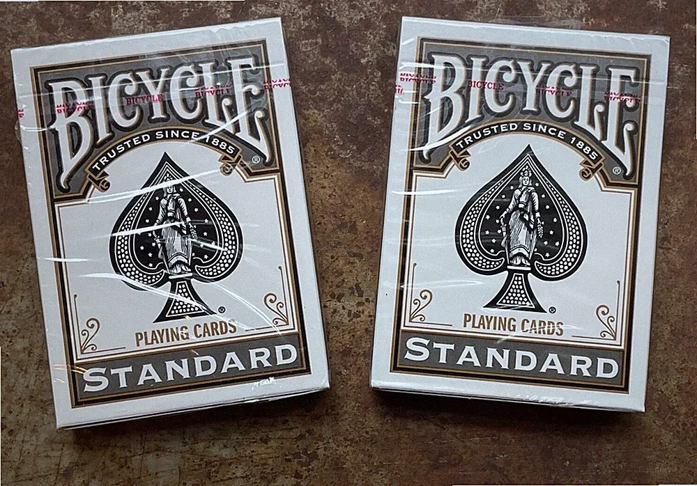 2 Decks New Sealed Bicycle Standard Playing Cards, Grey