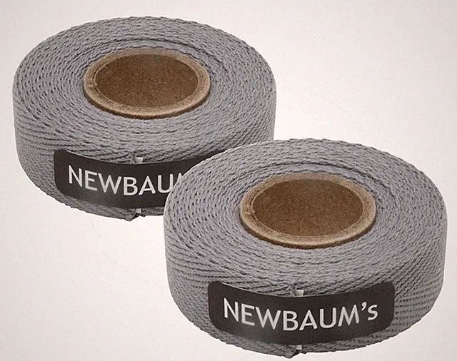2-Rolls Newbaums Cotton Cloth Road Fixie Bike Handlebar Drop Bar Tape Wrap Grey