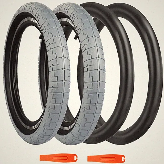 20 x 2.4 inch Bike tire Grey-Black BMX tire 20 inch 2 Pack 20 Bike Tires with...