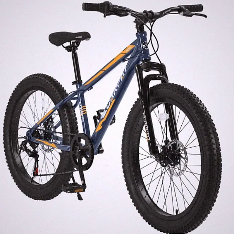 24" Fat Tire Bike Elecony 7 Speeds Shimano Dual Disc Brake Front Suspension
