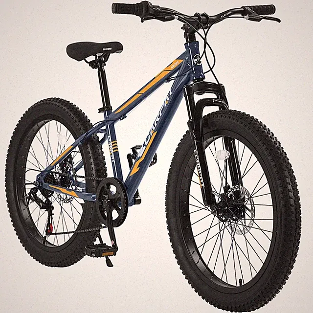 24" Fat Tire Mountain Bike, 7-Speed Shimano, Dual Disc Brake