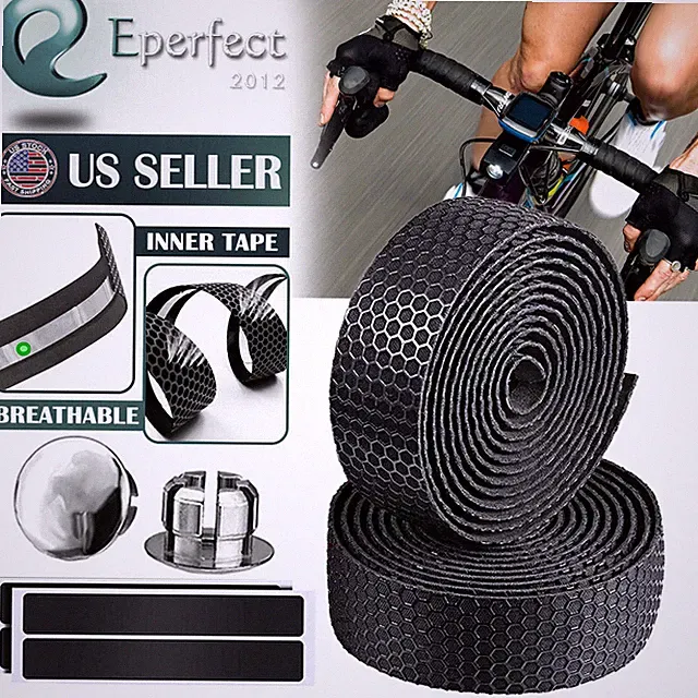 2Pcs Bicycle Handlebar Tape Non-Slip Silica EVA Road Bike Handle Bar Wrap Straps