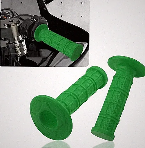 2PCS Motorcycle Grips, AntiSlip Rubber Dirt Bike Grips with 7/8" Left & 1" Righ