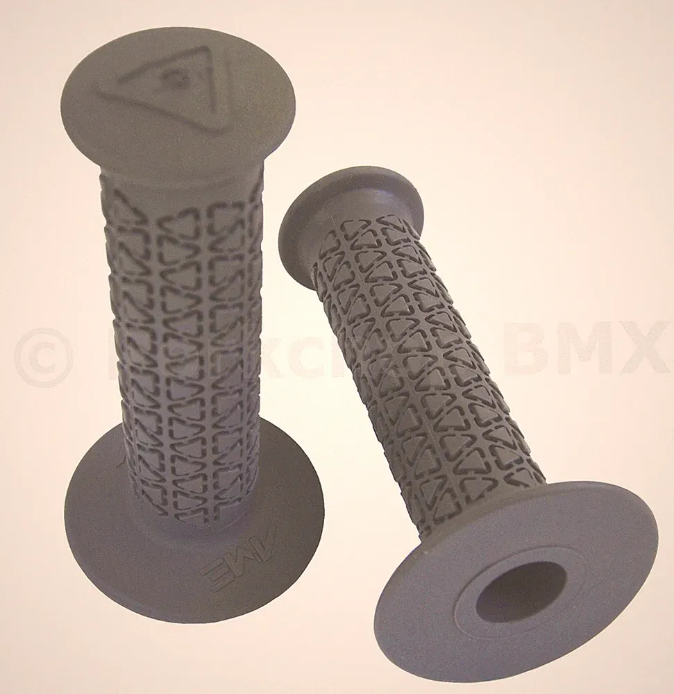 AME old school BMX bicycle grips - ROUNDS - GRAY GREY
