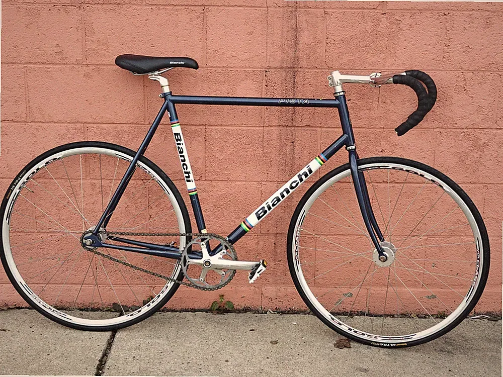 Bianchi Pista Track Fixed Gear Bike Bicycle - Blue/Gray 59cm