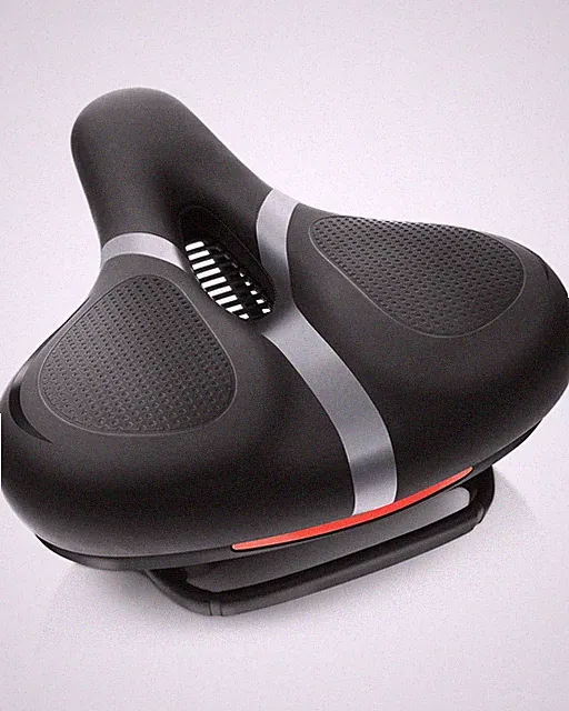Bicycle Seat, Wide Bike Seat for Men Women, Comfort Saddle Gray-L