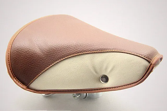 Bike Bicycle Saddle Seat Comfort Cruiser Vintage Style Brown Light Grey