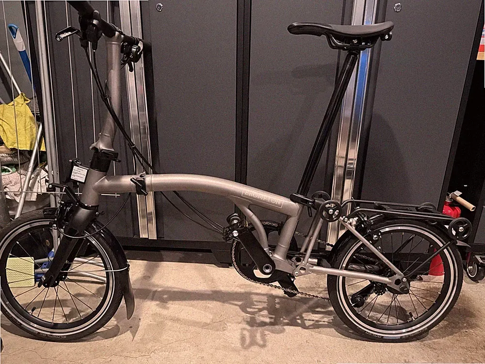 Brompton Folding Bike T-Line S-Bar M12R Titanium Lightweight With Rear Rack