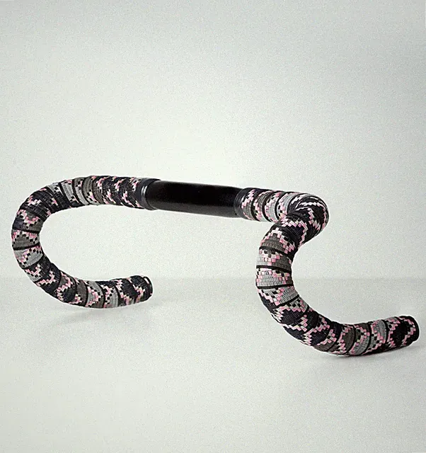 BTP Bicycle Handlebar Tape Woven Jungle Black/Grey/Pink Road Touring MTB Bikes