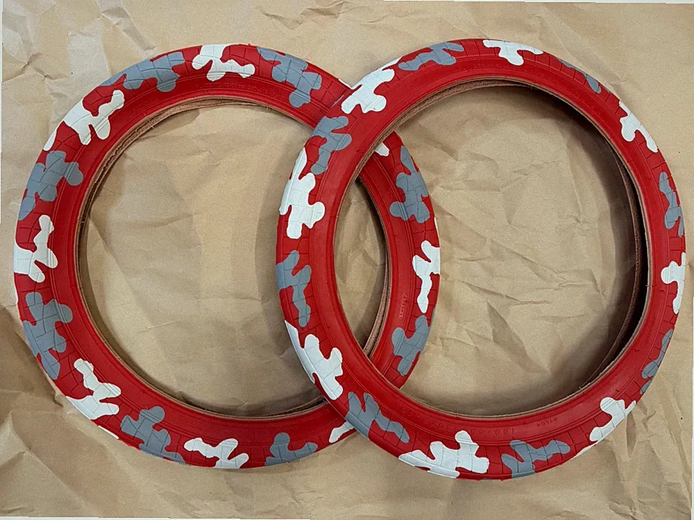 Camo Red, Gray, White Bicycle/BMX Tires 20”x 2.40”