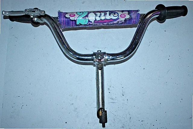 Children's BMX Handlebar Silver 52cm 25.4mm Kids Bike 22.2mm Quill Stem Steel :)