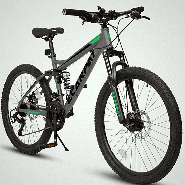 Full Suspension Mountain Bike, 21-Speed, Disc Brakes, Steel Frame