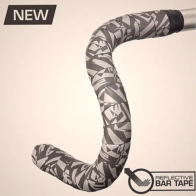 Fully Reflective Night Guard Road Touring Bicycle Bike Handlebar Tape Geometric!