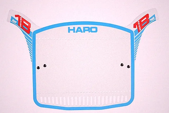 Haro Series 1B Old School BMX Bicycle Number Plate Blue/Gray