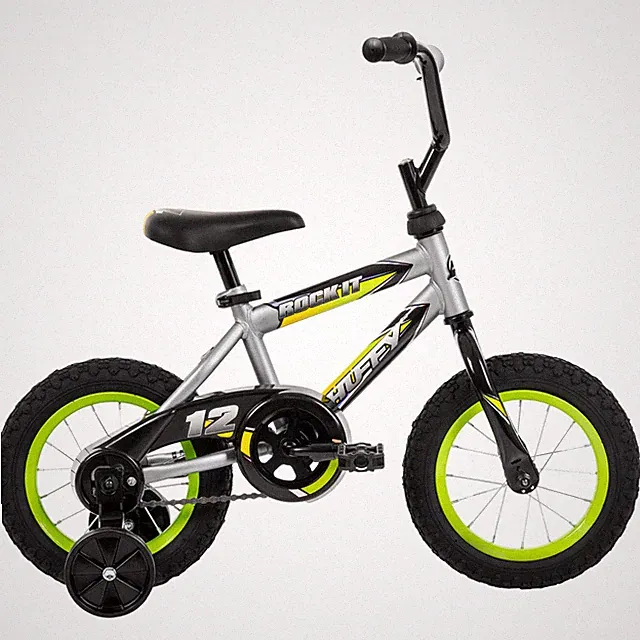 Huffy Rock It 12" Kids Bike Boys Youth Bicycle w/ Training Wheels Gray Green New