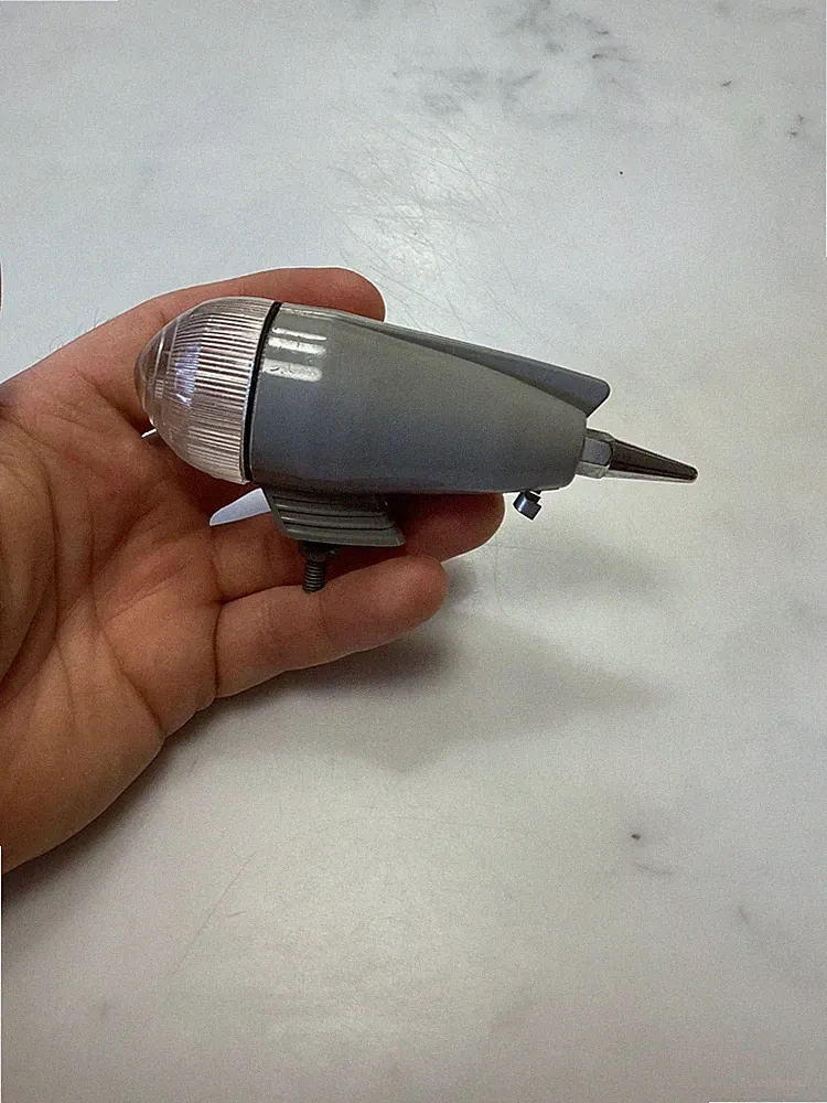 LUCAS HC6 Rocket Torpedo Grey Bicycle Lamp NOS 416.