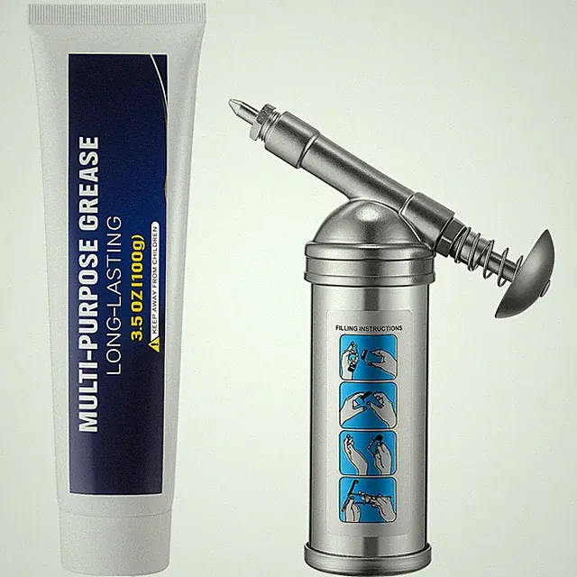 Mini Grease Gun with Bicycle Grease, Small Lubricant Gun with Nozzle, Bicycle...