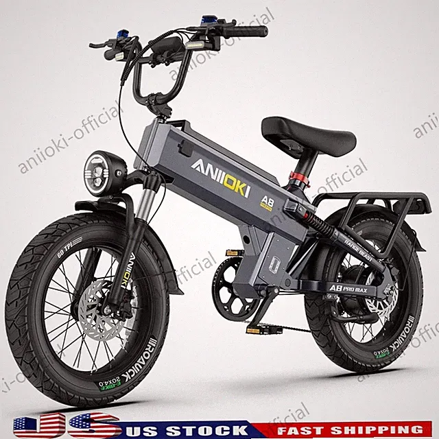 New 20" FAT TIRE ADULTS ELECTRIC BIKE 1600W 31MPH 48V 60AH MOUNTAIN EBIKE