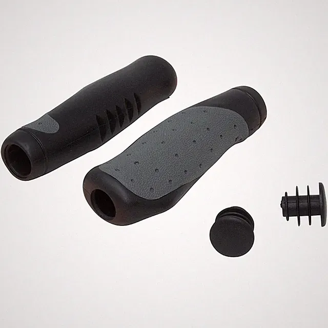 NEW! MTB ATB Bicycle Grips Handle Bar Grip Kraton Rubber Black/Gray