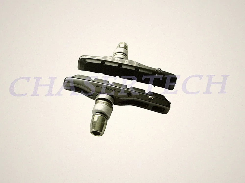 New MTB Bicycle Bike V-Brake Cyclocross Cartridge Brake Pads Metal Gray 1 Pair