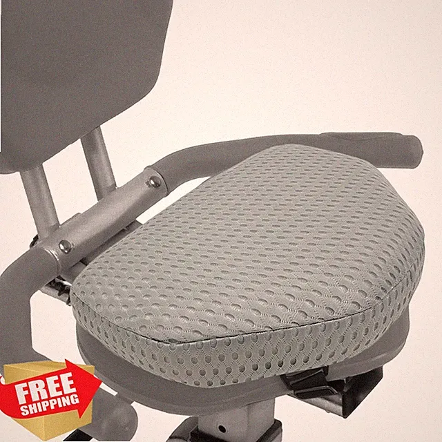 Newivi 3in Recumbent Bike Seat Cushion Anti-Slip Gray