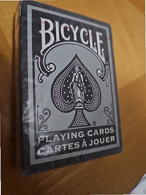 NIP Bicycle Black Silver Poker Playing Cards #1128 BRAND NEW SEALED DECK RARE