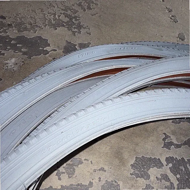 Pair of 24" x 1-3/8 Bicycle Wheel Chair Tires GRAY Bikes (per pair)