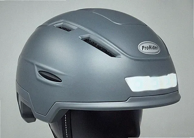ProRider RAYY E-Bike Helmet, Integrated Break Lights + Turn-Signals, In-mold