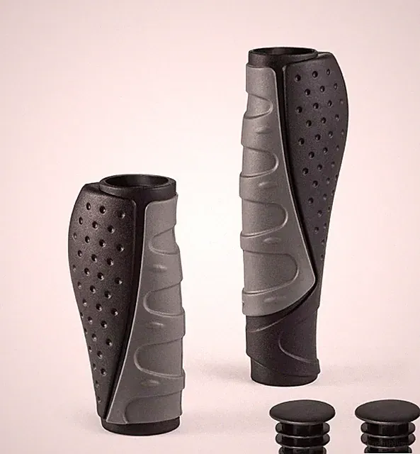 PRUNUS Bike Handlebar Grips, Rubber Ergonomic Antislip uaual, 90MM+130MM