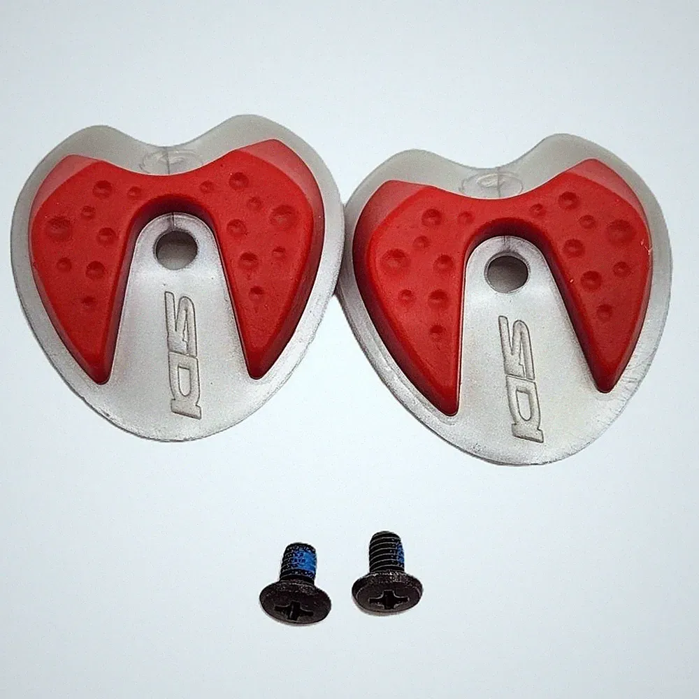 Sidi Anti Slip Rubber Heel Pad Gray/Red Replacement for Road Bicycle Shoes