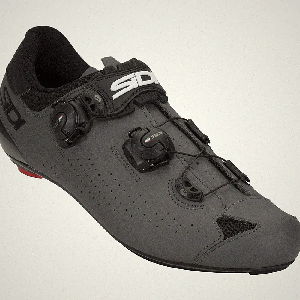 Sidi Men's Genius 10 Road Bicycle Shoes Black/Grey EUR 47 / US 11.9