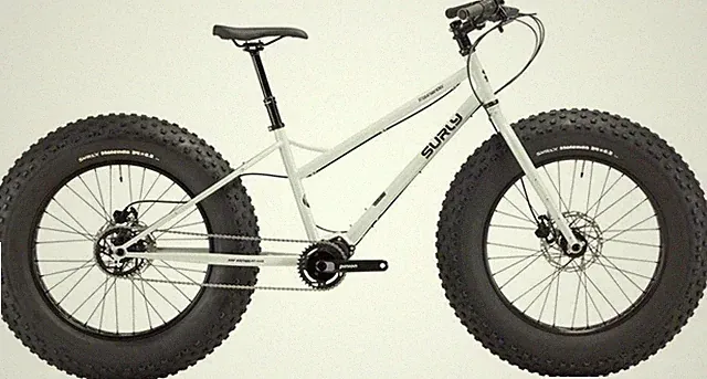 Surly Moonlander Fat Tire Bike - 24" Steel Lunar Dust Gray Small