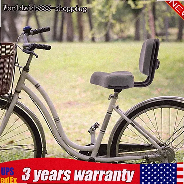 Tricycle Saddle Seat with Back Support Grey Backrest Saddle Bike Seat Bicycle