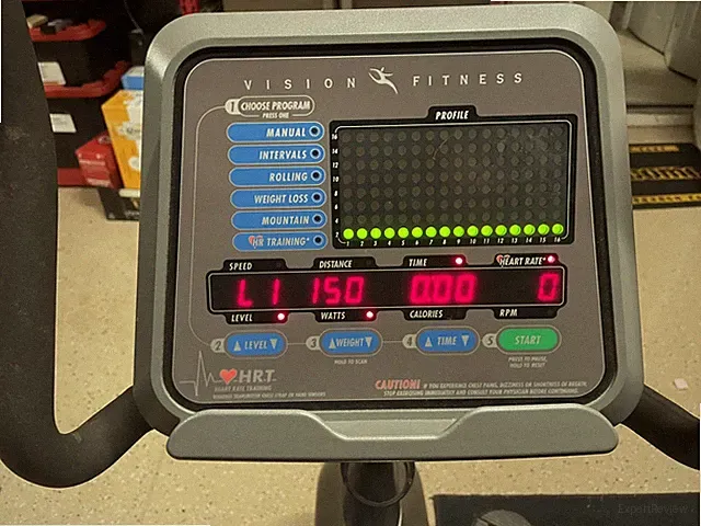 Vision Fitness HRT R2200 Recumbent Bike Display Console Monitor